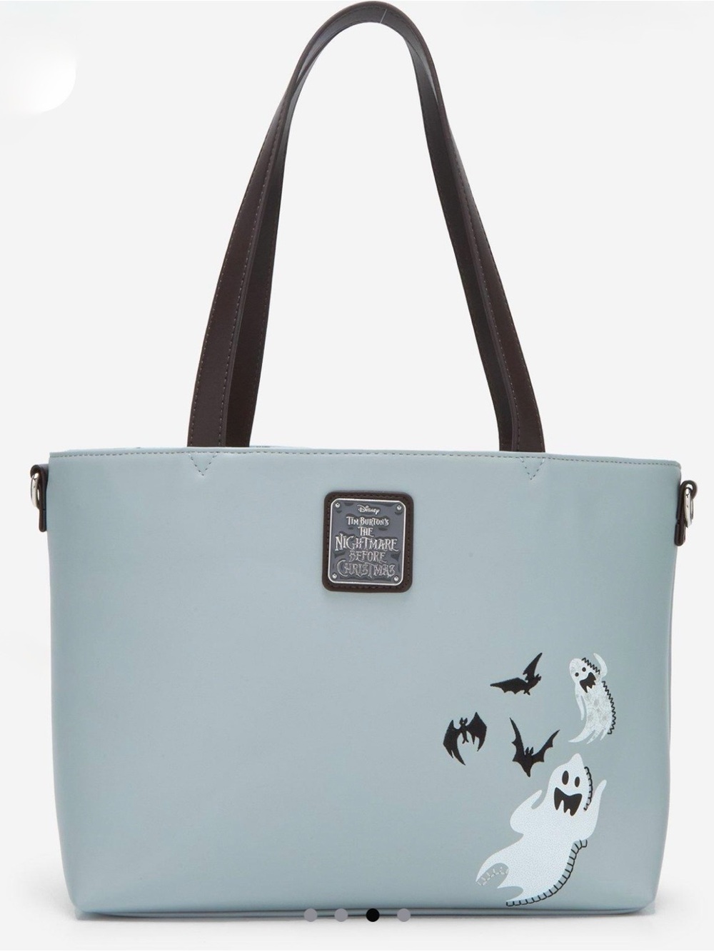Loungefly Disney The Nightmare Before Christmas Jack, Sally & Zero Sequin Tote - Picture 3 of 6